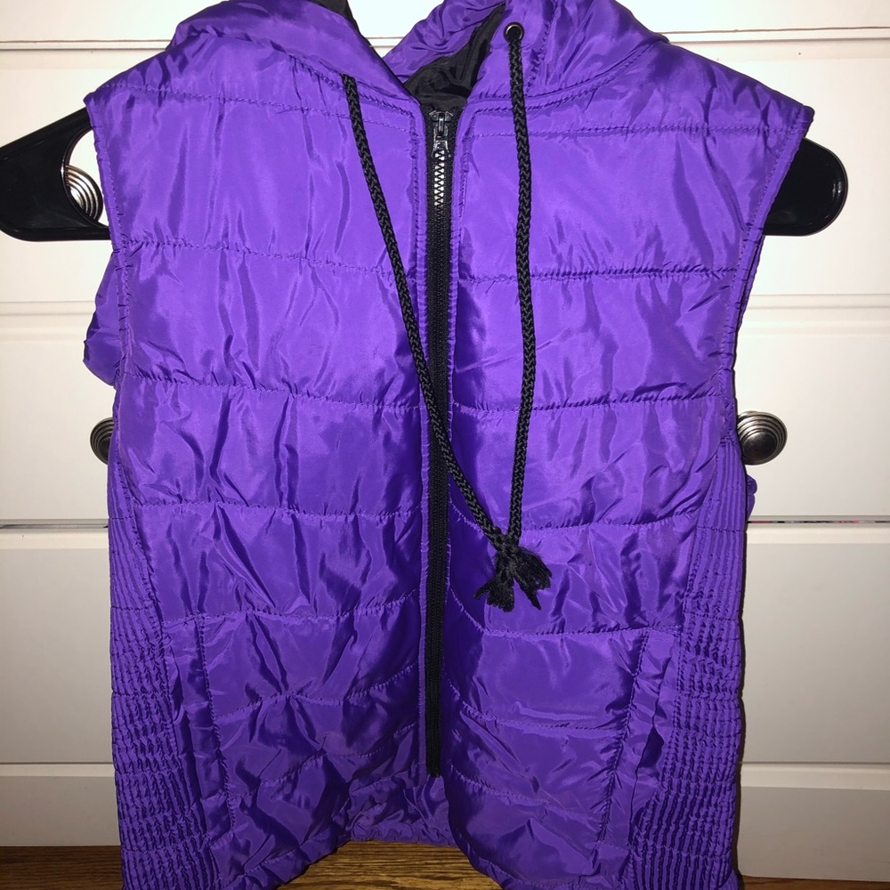 Purple puffer vest